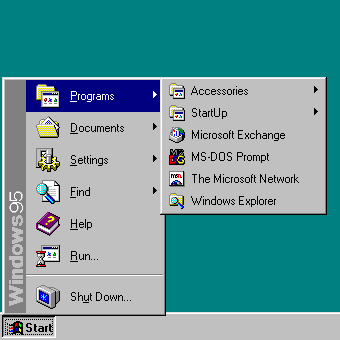 Windows 95 Start Menu